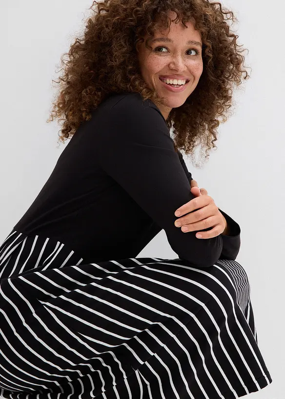 Robe midi en jersey coton, bonprix