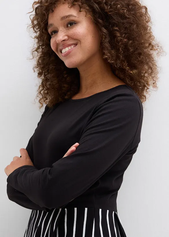 Robe midi en jersey coton, bonprix