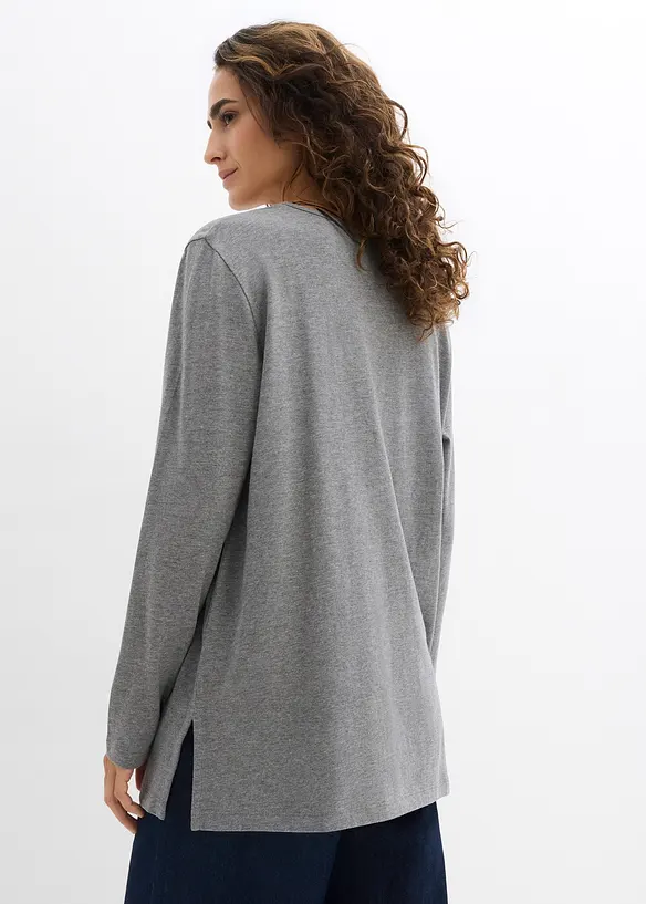 T-shirt long 100% coton, bonprix