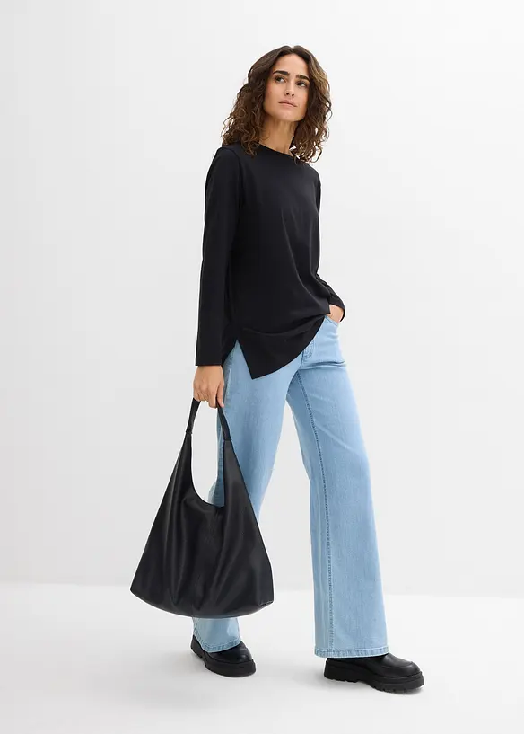 T-shirt long 100% coton, bonprix