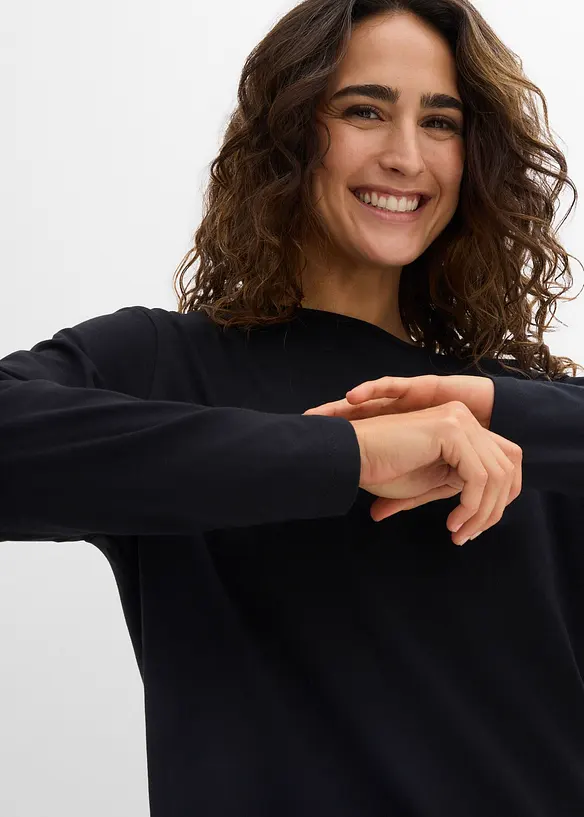 T-shirt long 100% coton, bonprix