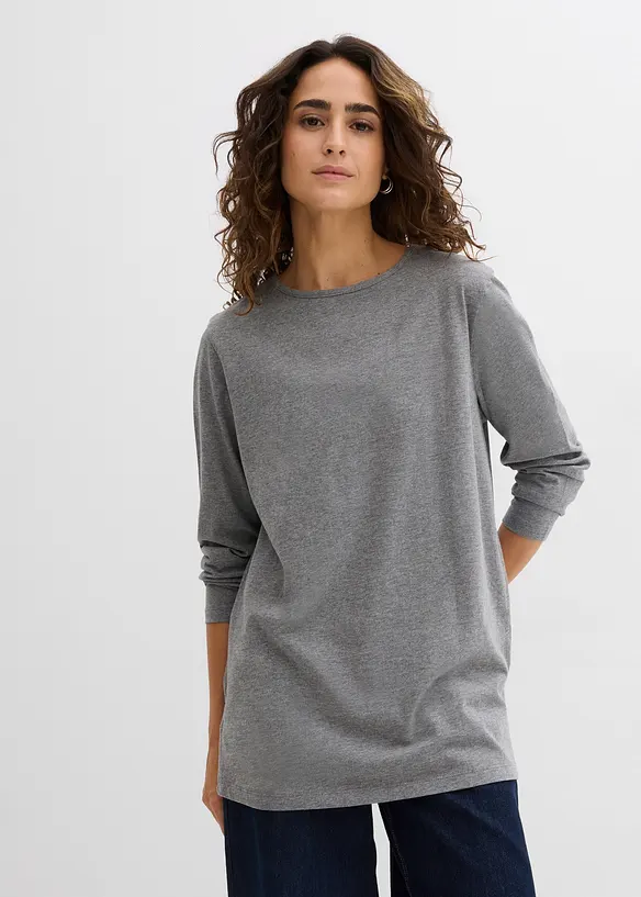 T-shirt long 100% coton, bonprix