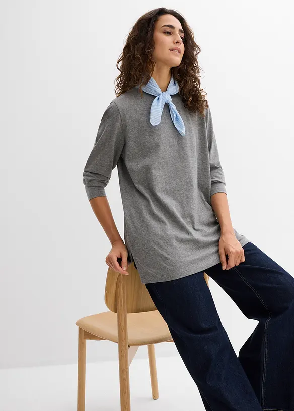 T-shirt long 100% coton, bonprix