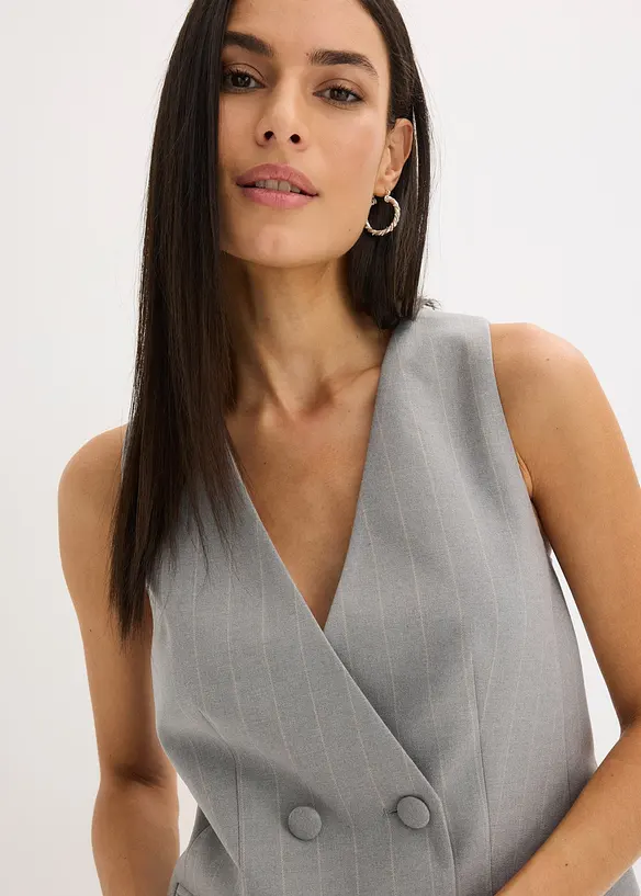 Gilet de costume &agrave; rayures tennis, bonprix