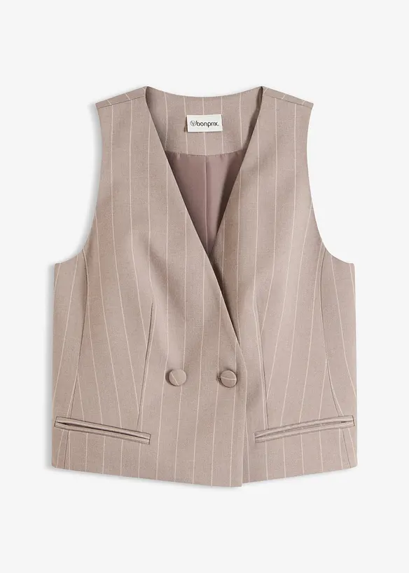 Gilet de costume &agrave; rayures tennis, bonprix