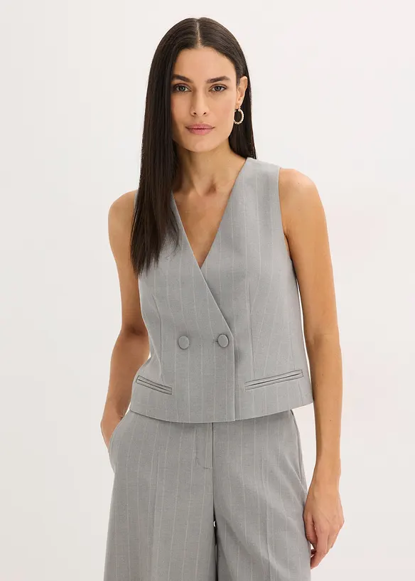 Gilet de costume &agrave; rayures tennis, bonprix