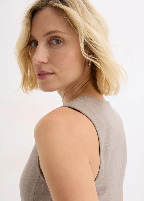 Gilet de costume &agrave; rayures tennis, bonprix