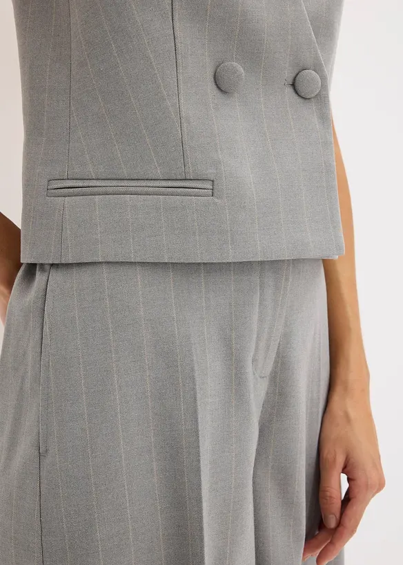 Gilet de costume &agrave; rayures tennis, bonprix