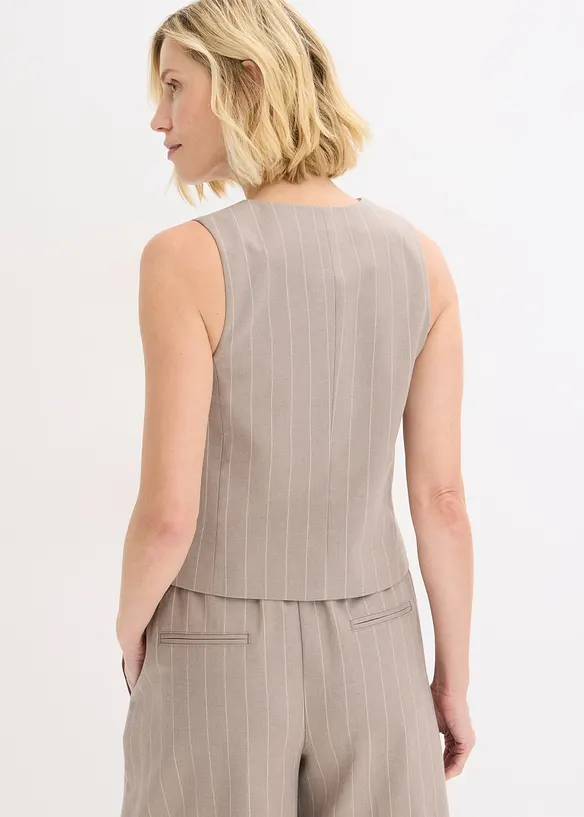 Gilet de costume &agrave; rayures tennis, bonprix