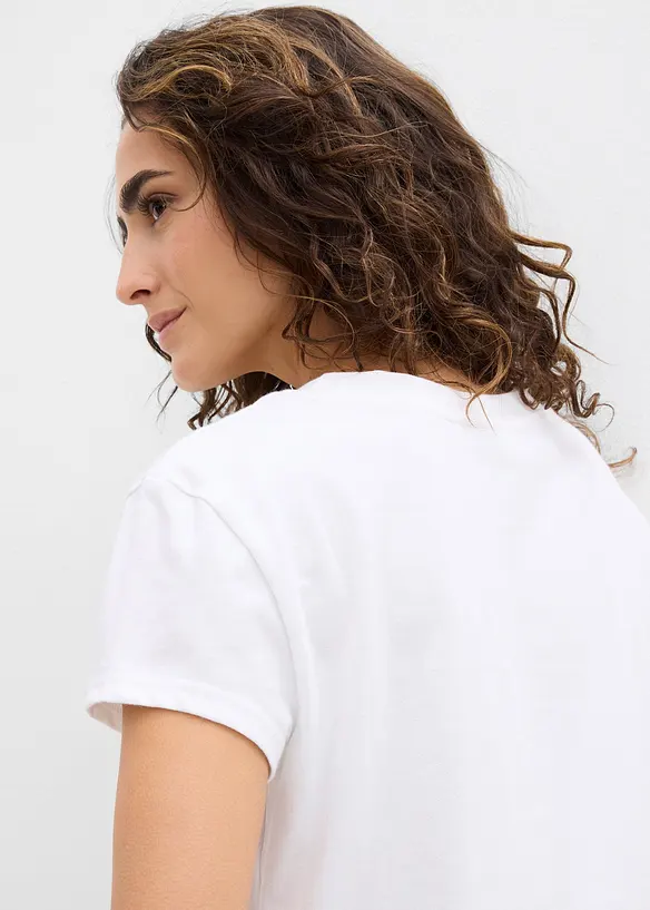 Lot de 2 T-shirts 100% coton, bonprix