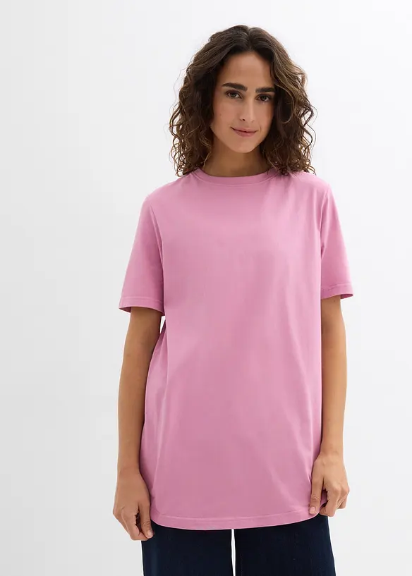 Lot de 2 T-shirts longs 100% coton, bonprix