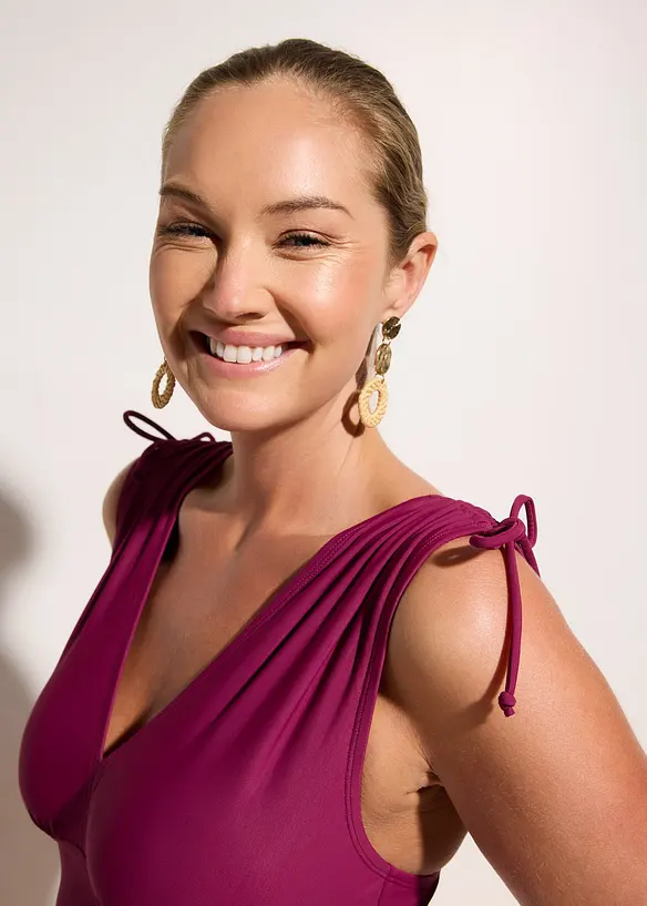 Maillot sculptant &agrave; larges bretelles, maintien l&eacute;ger, bonprix