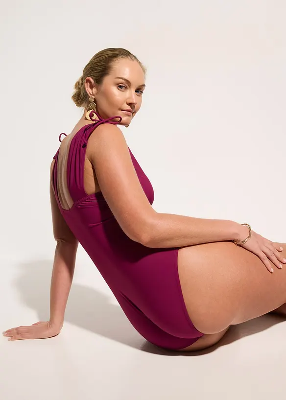 Maillot sculptant &agrave; larges bretelles, maintien l&eacute;ger, bonprix