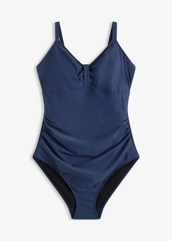 Maillot sculptant &agrave; fronces, maintien mod&eacute;r&eacute;, bonprix