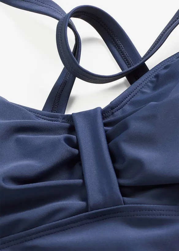 Maillot sculptant &agrave; fronces, maintien mod&eacute;r&eacute;, bonprix