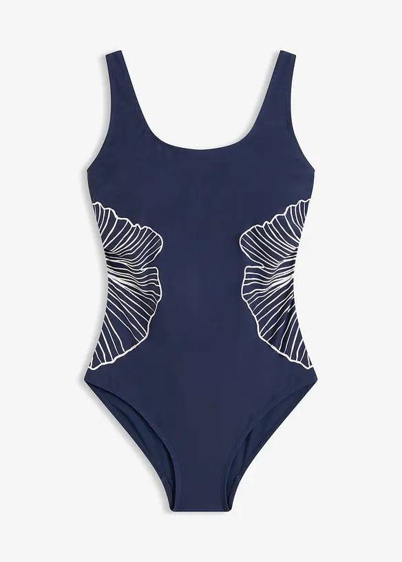 Maillot sculptant avec imprim&eacute; plac&eacute;, maintien l&eacute;ger, bonprix