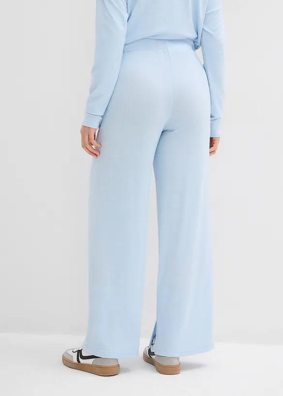 Pantalon en jersey effet maille, bonprix