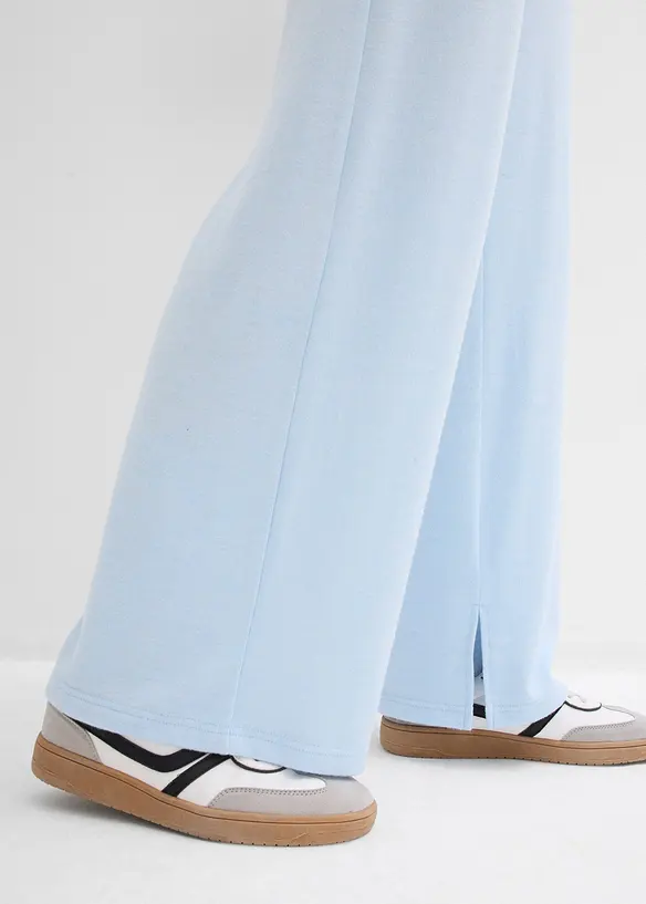 Pantalon en jersey effet maille, bonprix