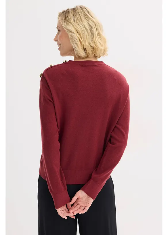 Pull en maille avec boutons, bonprix