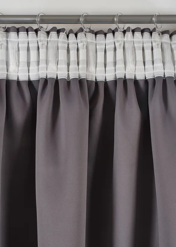 Rideau panneau obscurcissant &agrave; imprim&eacute; brillant, aussi en extra long (1 pce), bonprix