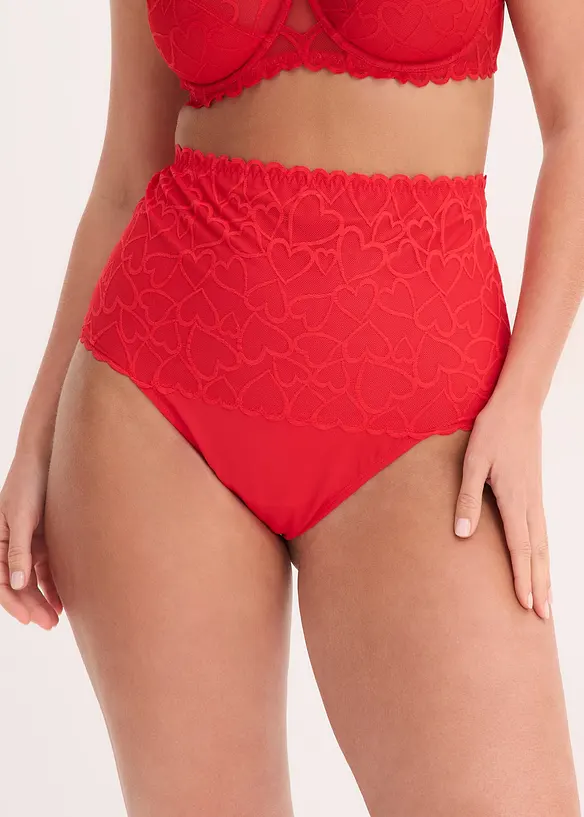 String sculptant avec dentelle c&oelig;urs, maintien mod&eacute;r&eacute;, bonprix