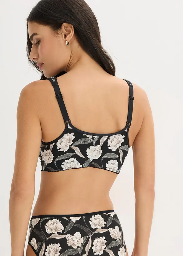 Lot de 2 soutiens-gorge sans armatures ferm&eacute;s devant, bonprix