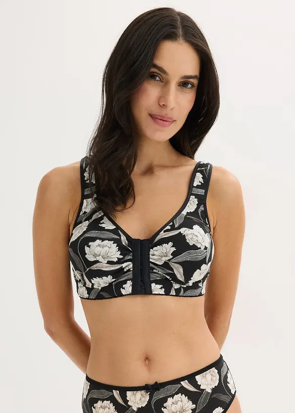 Lot de 2 soutiens-gorge sans armatures ferm&eacute;s devant, bonprix