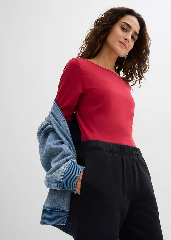 Lot de 2 bodys manches longues, bonprix