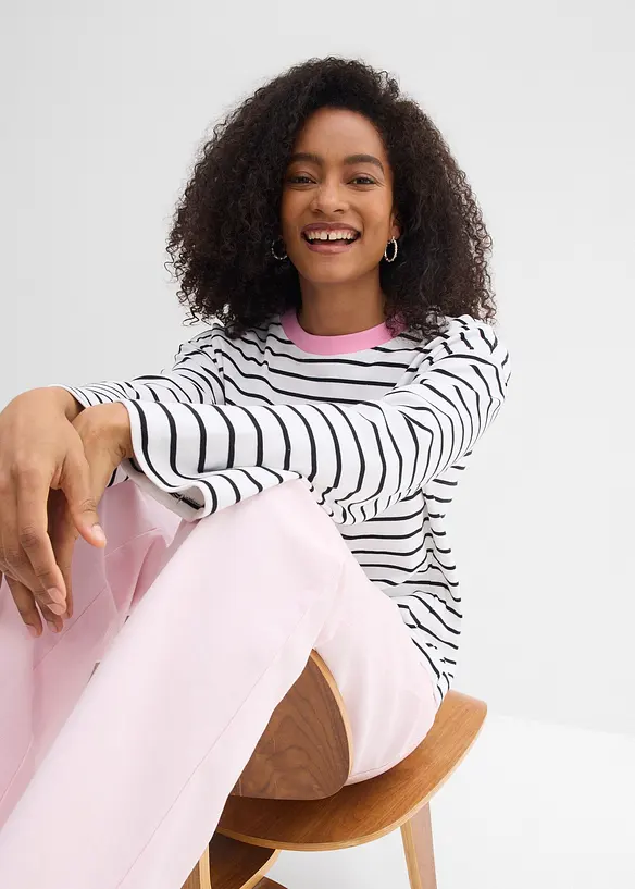 T-shirt manches longues 100% coton, bonprix