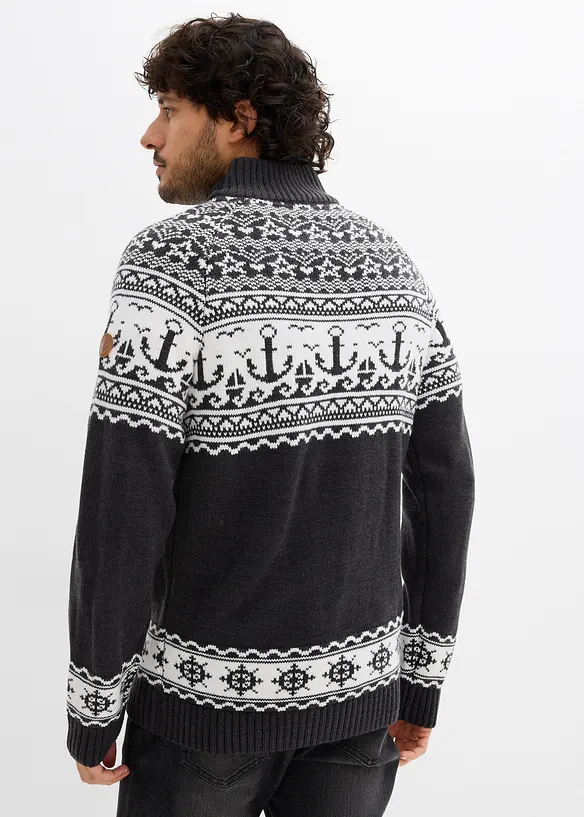 Pull camionneur &agrave; motif norv&eacute;gien marin, bonprix