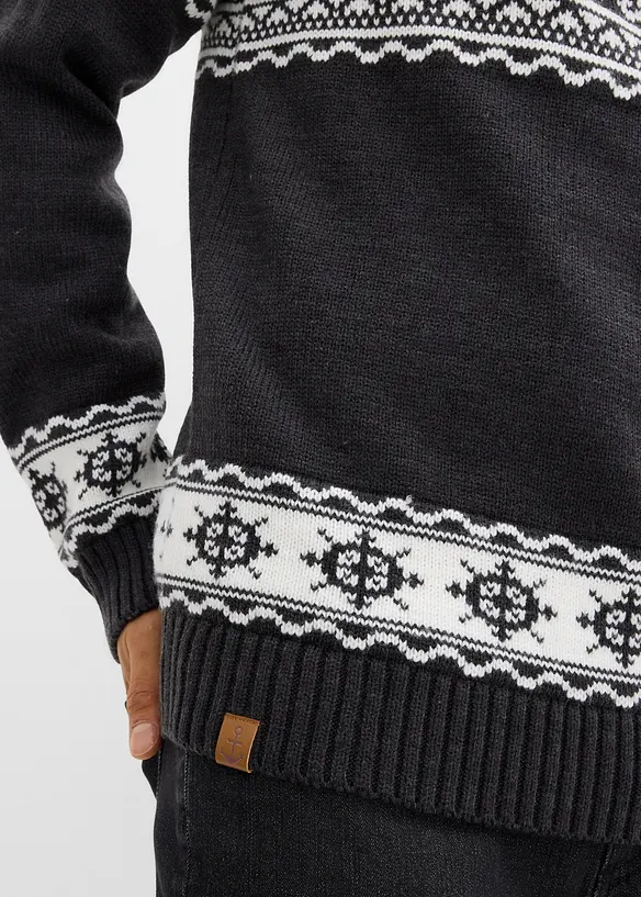 Pull camionneur &agrave; motif norv&eacute;gien marin, bonprix