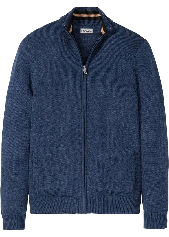 Gilet zipp&eacute; en fine maille, bonprix