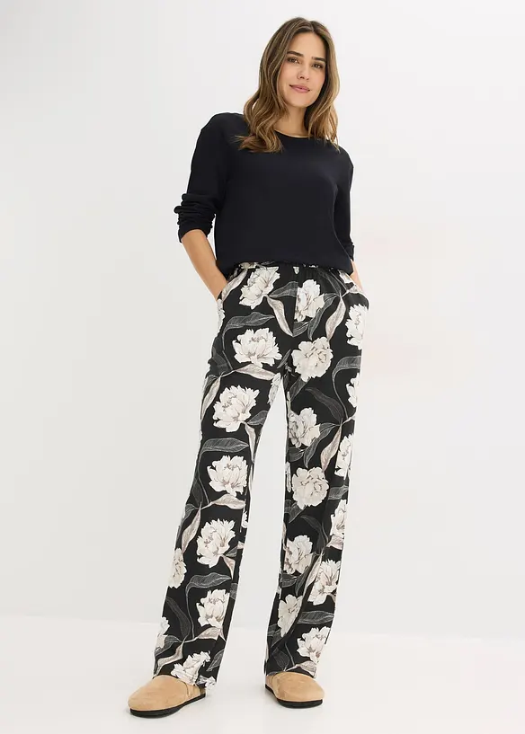 Pyjama &eacute;vas&eacute; avec viscose, bonprix