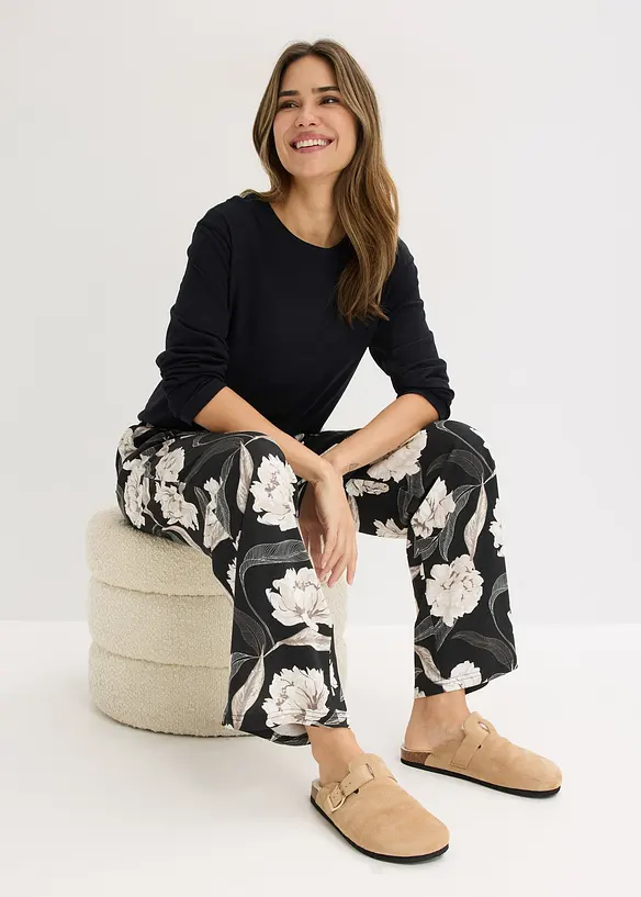 Pyjama &eacute;vas&eacute; avec viscose, bonprix