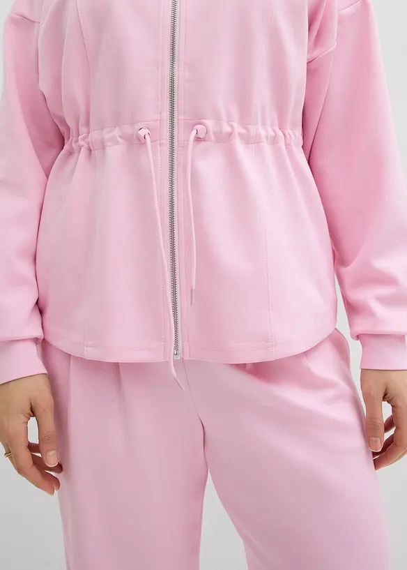 Sweat zipp&eacute; en mati&egrave;re n&eacute;opr&egrave;ne douce, bonprix