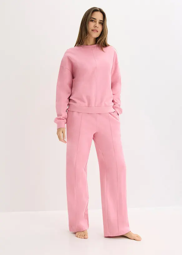 Ensemble d&rsquo;int&eacute;rieur en sweat avec haut raccourci, bonprix