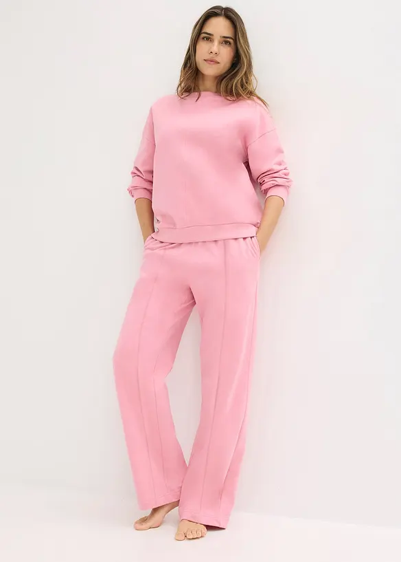 Ensemble d&rsquo;int&eacute;rieur en sweat avec haut raccourci, bonprix