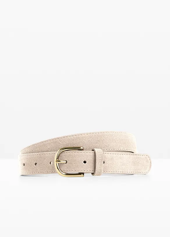 Ceinture en cuir avec boucle brillante, bonprix