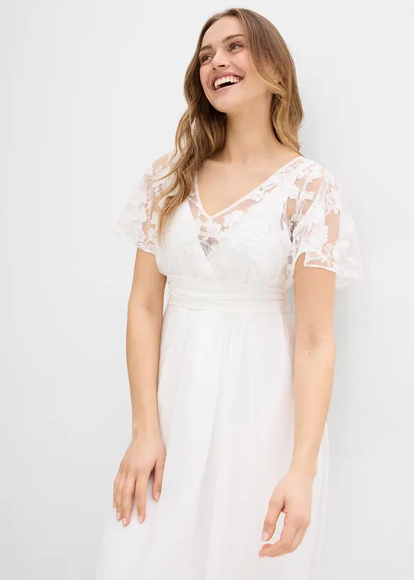 Robe de mari&eacute;e 2en1 pour femme enceinte avec fonction allaitement discr&egrave;te, bonprix