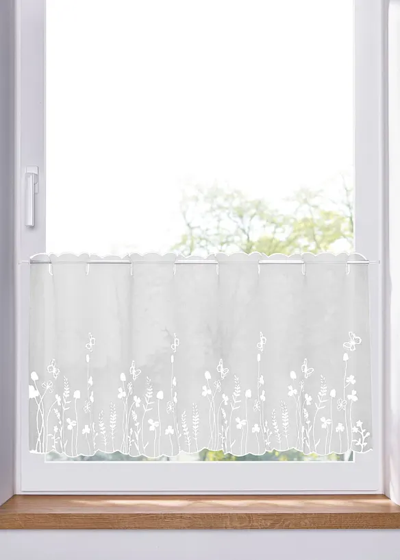 Brise-bise &agrave; broderie florale, bonprix