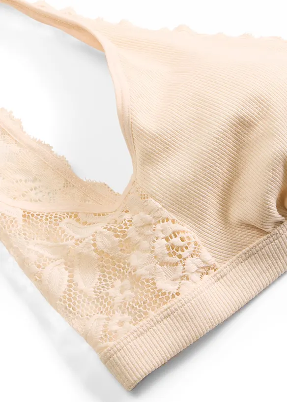 Brassi&egrave;re c&ocirc;tel&eacute;e avec coton et dentelle, bonprix