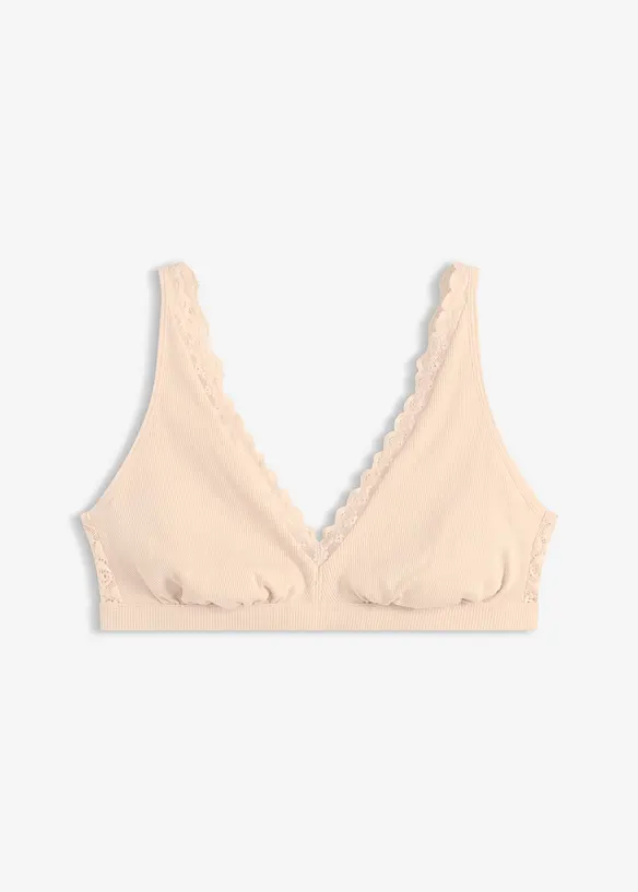 Brassi&egrave;re c&ocirc;tel&eacute;e avec coton et dentelle, bonprix