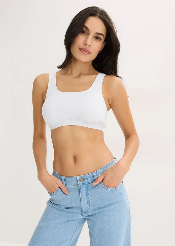 Lot de 3 brassi&egrave;res coton extensible, bonprix