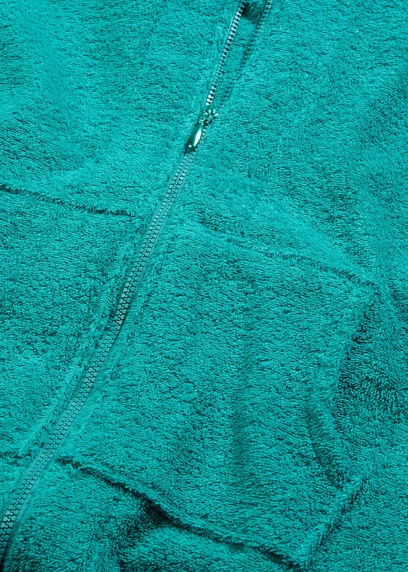 Peignoir en &eacute;ponge de coton avec fermeture zipp&eacute;e, bonprix