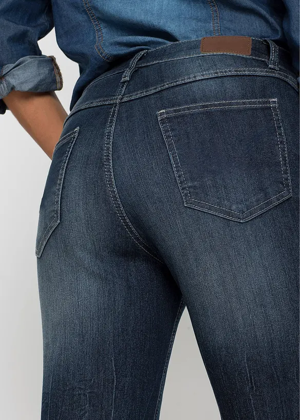 Jean bootcut taille haute, extensible et confortable, bonprix