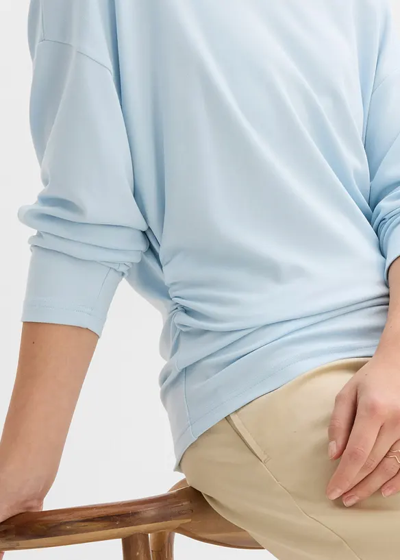 T-shirt manches longues en Punto di Roma confortable, bonprix