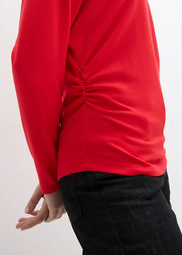 T-shirt manches longues en Punto di Roma confortable, bonprix