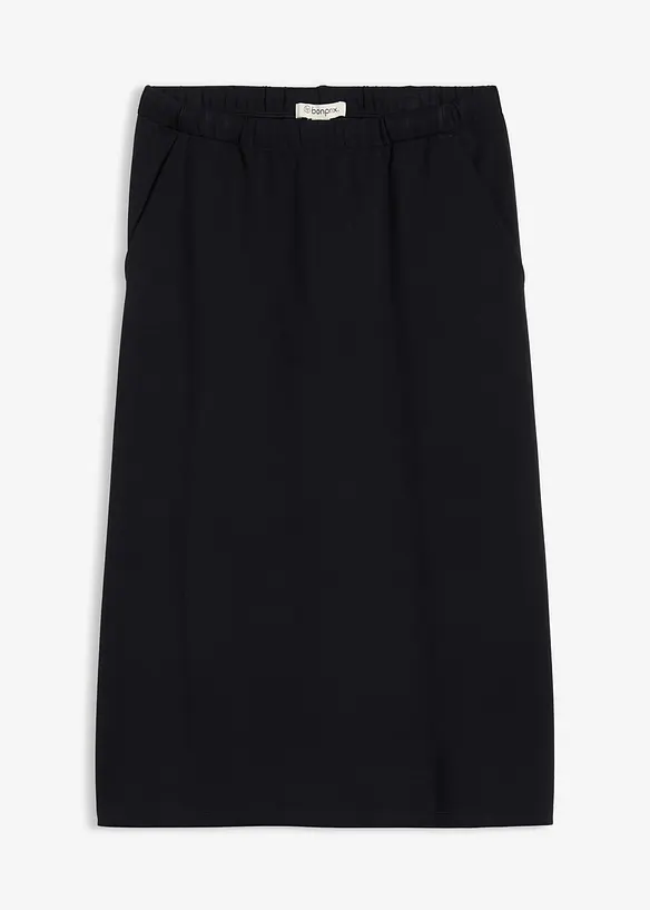Jupe midi en mati&egrave;re n&eacute;opr&egrave;ne douce, bonprix