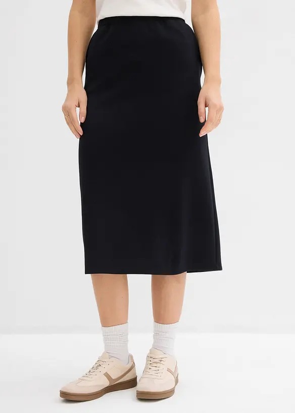Jupe midi en mati&egrave;re n&eacute;opr&egrave;ne douce, bonprix