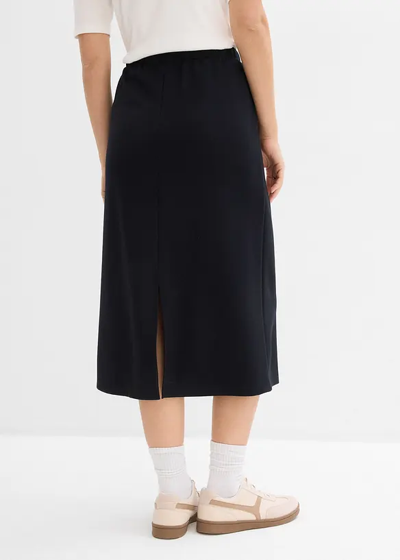 Jupe midi en mati&egrave;re n&eacute;opr&egrave;ne douce, bonprix